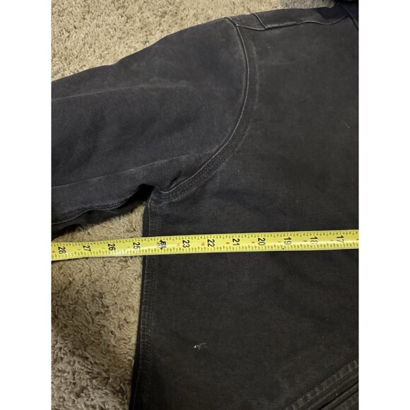 CARHARTT Washed Gray Duck Sherpa Lined Jacket Hoodie Outdoor Utility Workwear XL - Picture 14 of 15